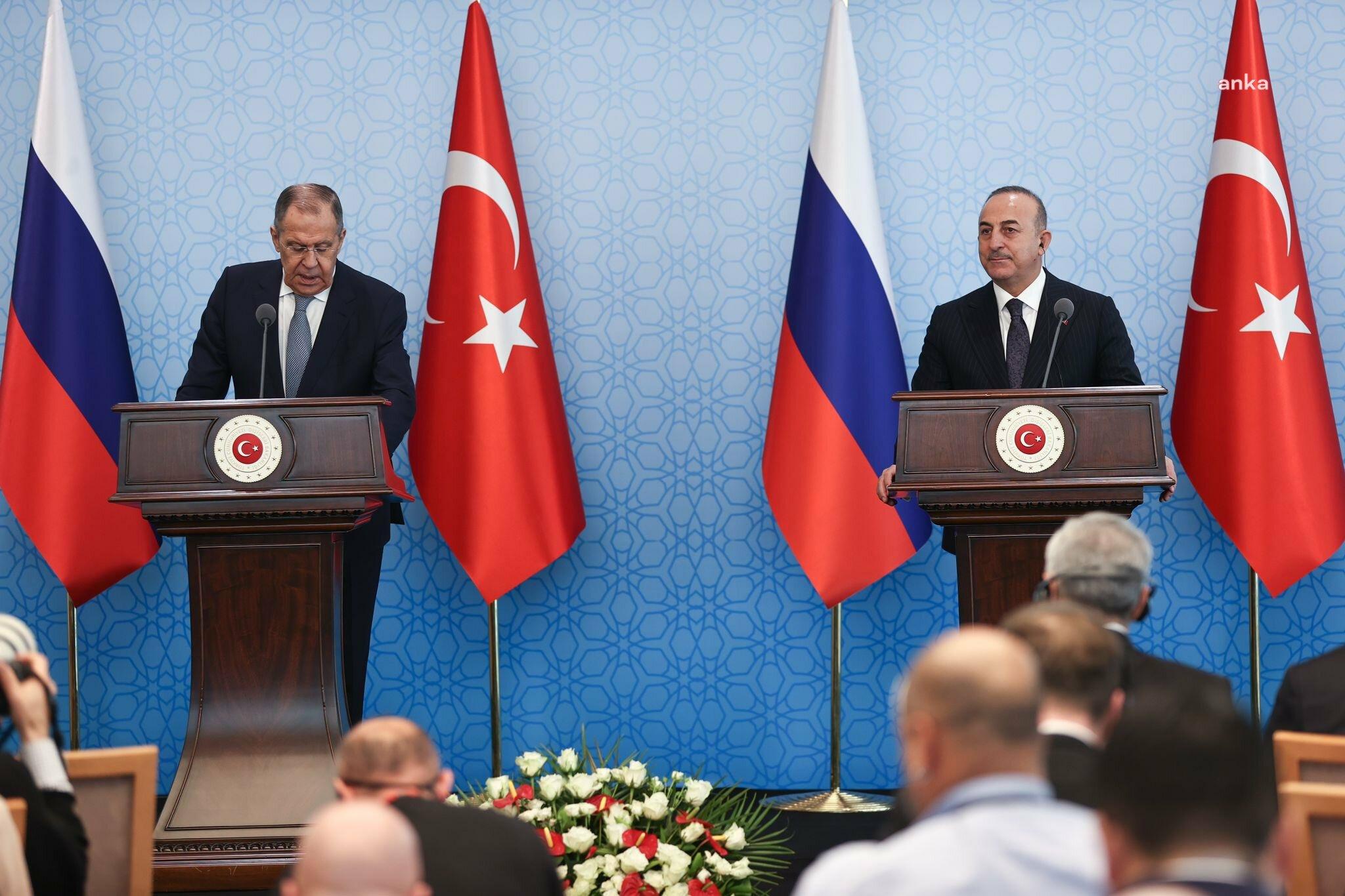 Dışişleri Bakanı Mevlüt Çavuşoğlu, Rusya Dışişleri Bakanı Sergey Lavrov ile