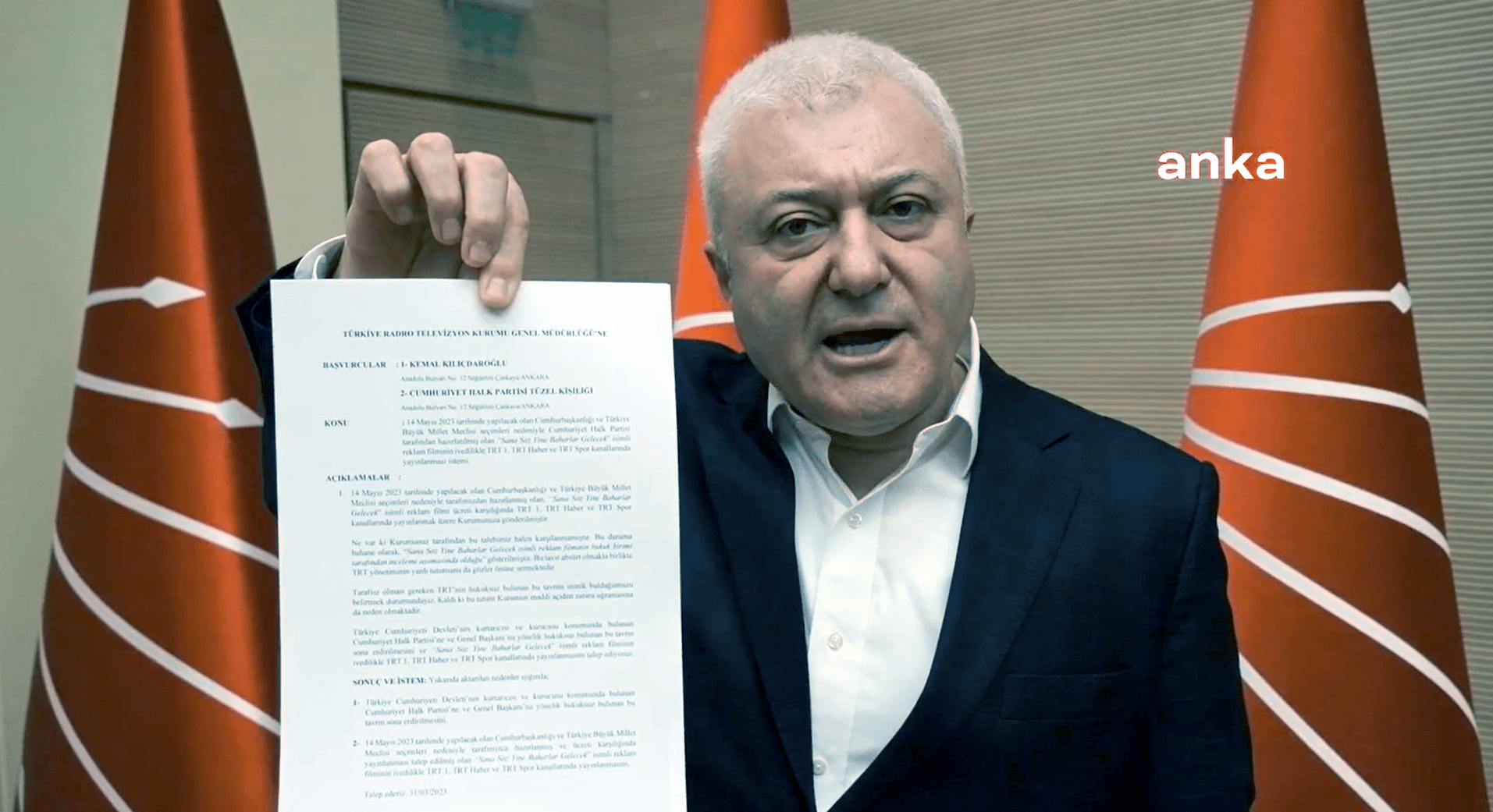 CHP, kamu yayıncılığı yapmadığı gerekçesiyle TRT yöneticileri hakkında Ankara Cumhuriyet