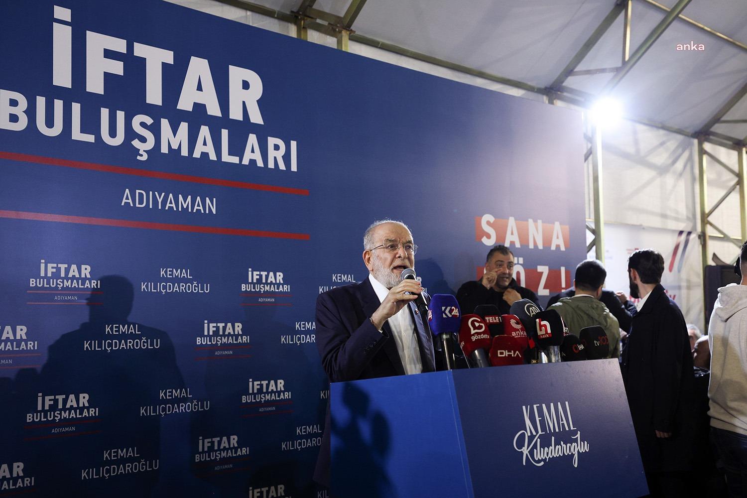 Saadet Partisi Genel Başkanı Temel Karamollaoğlu, Saadet Partisi'nin Adıyaman’da düzenlediği