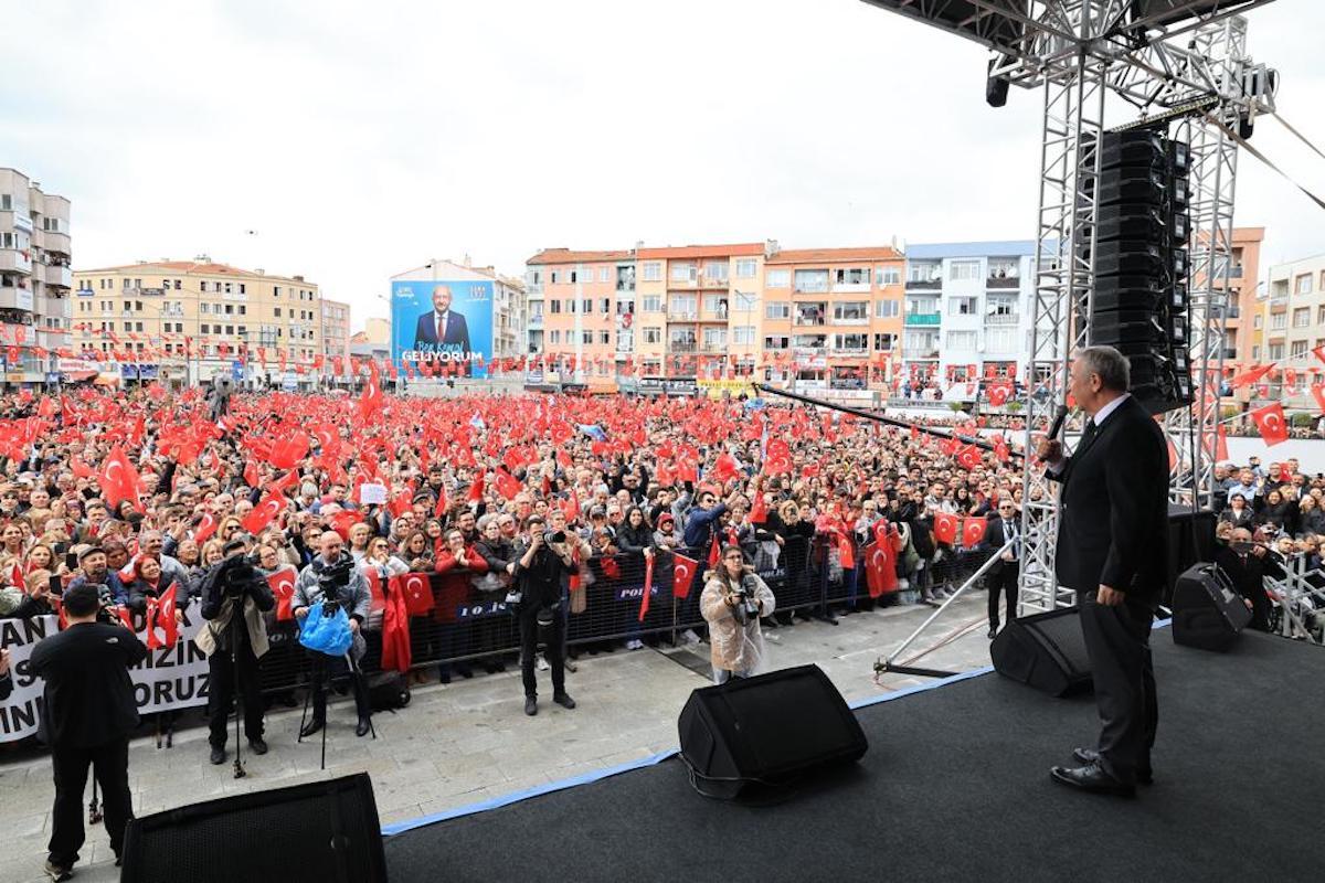 Mansur Yavaş, Ekrem İmamoğlu ve Millet İttifakı Cumhurbaşkanı Adayı Kemal Kılıçdaroğlu İle Birlikte Çanakkale’de Millet İttifakı Cumhurbaşkanı Adayı ve CHP Genel Başkanı Kemal Kılıçdaroğlu,