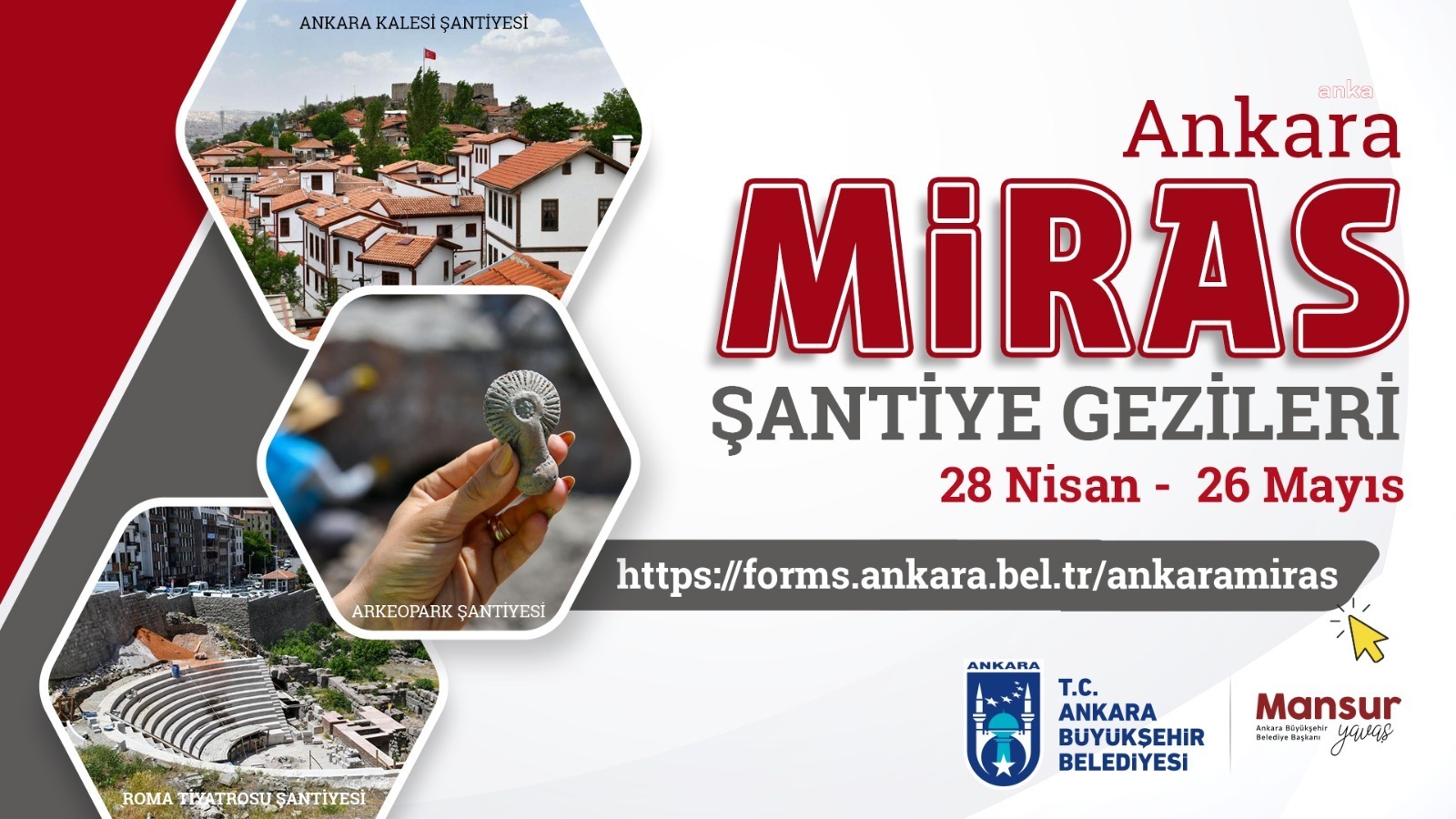 Ankara Büyükşehir Belediyesi, Roma Tiyatrosu, Arkeopark ve Ankara Kalesi çalışma