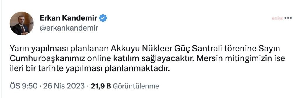 cumhurbaskani-erdogan-yarin-yapilacak-akkuyu-nukleer-guc-santrali-torenine-online-katilacak-mersin-mitingi-de-ertelendi