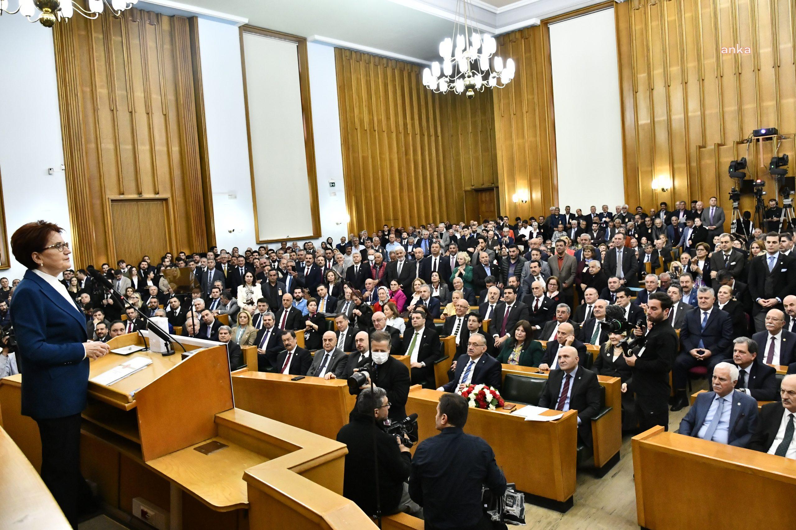 İYİ Parti Genel Başkanı Meral Akşener grup toplantısında partisinin İstanbul