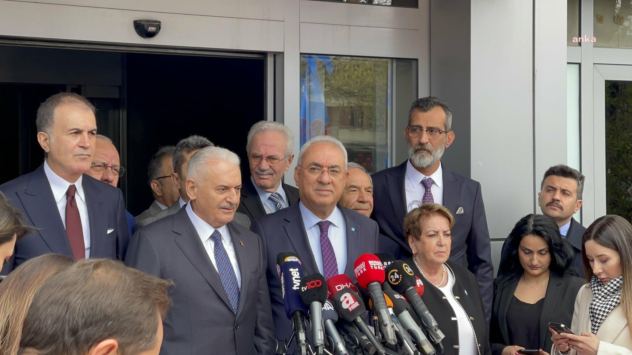 Demokratik Sol Parti (DSP) Genel Başkanı Önder Aksakal, AKP heyetinin