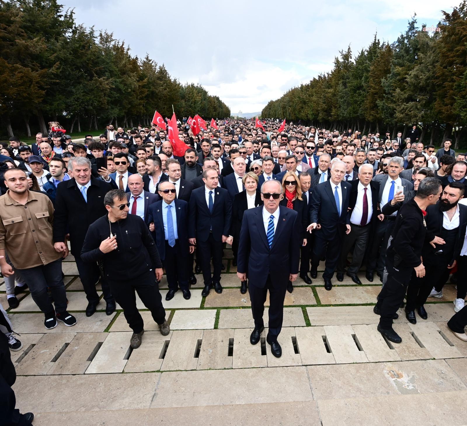 Memleket Partisi Genel Başkanı Muharrem İnce, bugün Anıtkabir’i ziyaret etti.