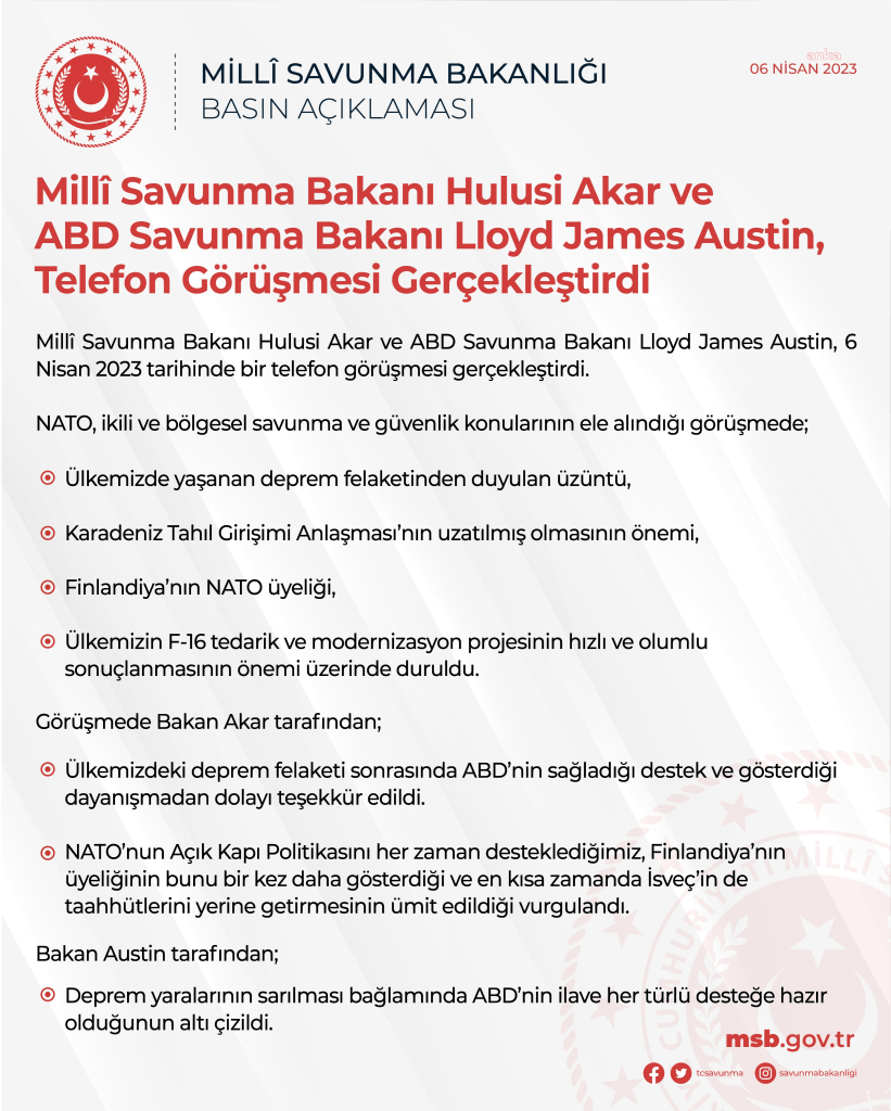 hulusi-akar-abd-savunma-bakani-lloyd-james-austin-ile-telefonda-gorustu