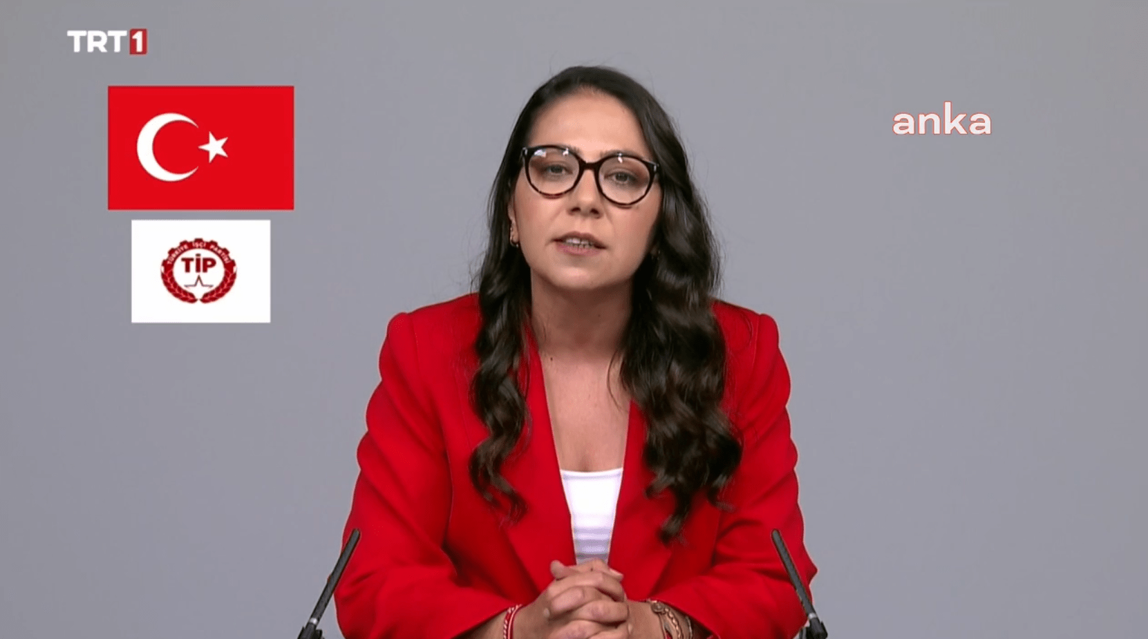 Türkiye İşçi Partisi (TİP) Sözcüsü Sera Kadıgil, TRT’de partisi adına