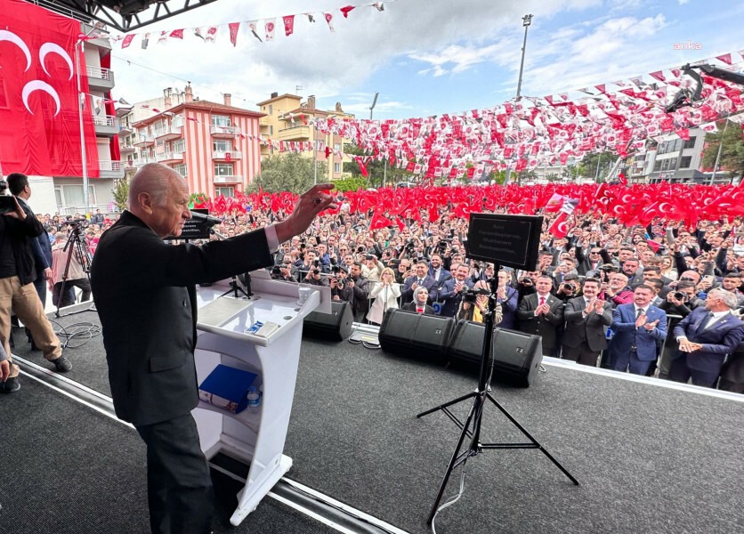 Devlet Bahçeli Balıkesir’de: “14 Mayıs’ta Ya ‘Yurdum’ Diyeceğiz ya da Yokluğa Mahkum Olacağız” MHP Genel Başkanı Devlet Bahçeli, Balıkesir’de; “14 Mayıs seçimleri Türkiye’nin