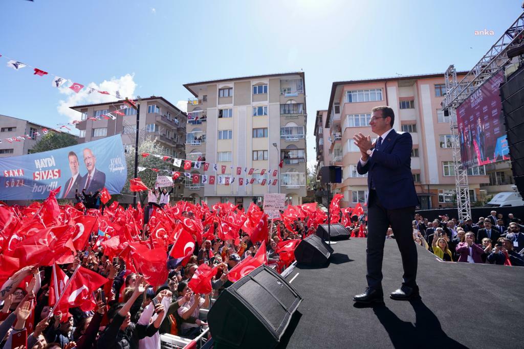 İstanbul Büyükşehir Belediye (İBB) Başkanı Ekrem İmamoğlu, Sivas mitinginde; “Etin