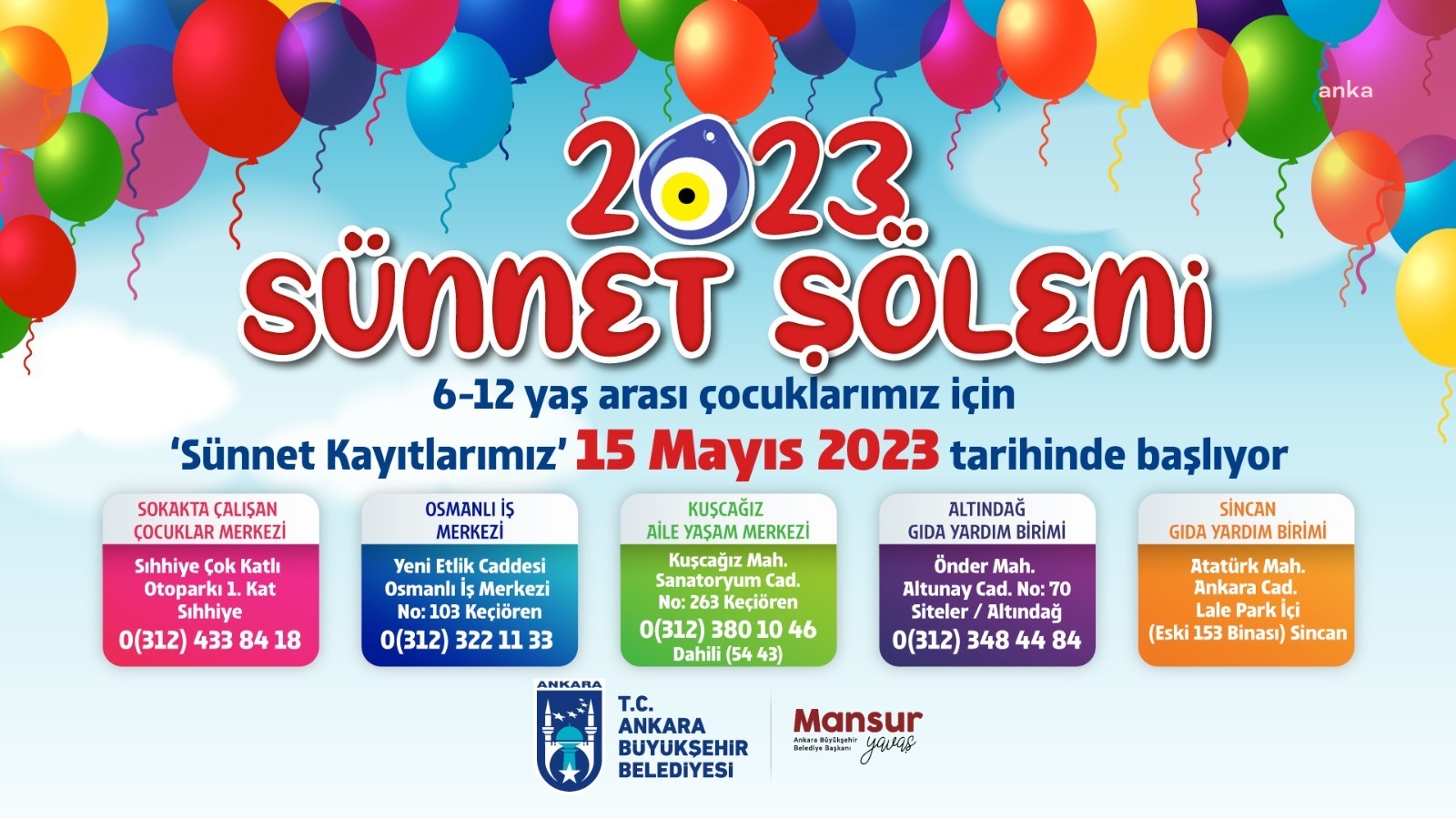 Ankara Büyükşehir Belediyesi tarafından geleneksel hâle getirilen ‘Toplu Sünnet Şöleni’