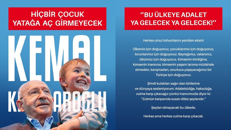 Millet İttifakı Cumhurbaşkanı Adayı ve CHP Genel Başkanı Kemal Kılıçdaroğlu’nun
