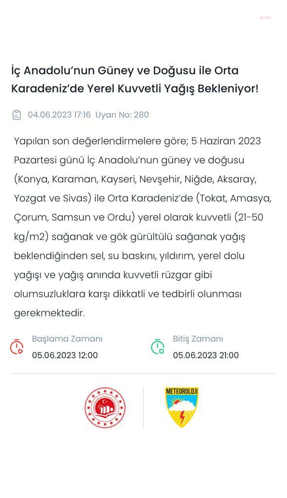 meteorolojiden-yarin-icin-ic-anadolunun-guney-ve-dogusu-ile-orta-karadenizde-saganak-yagis-uyarisi