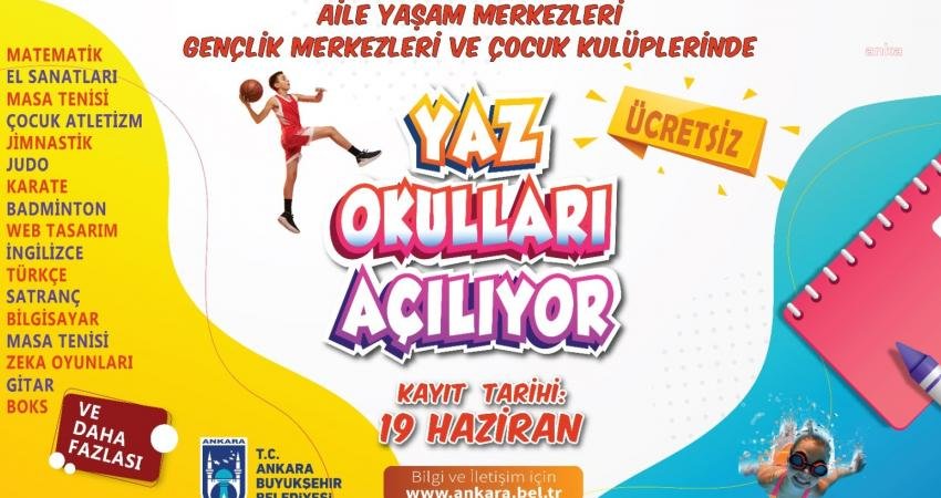 Ankara Büyükşehir Belediyesi'nin Başkentli öğrencilere yönelik ücretsiz olarak düzenlediği ‘Yaz