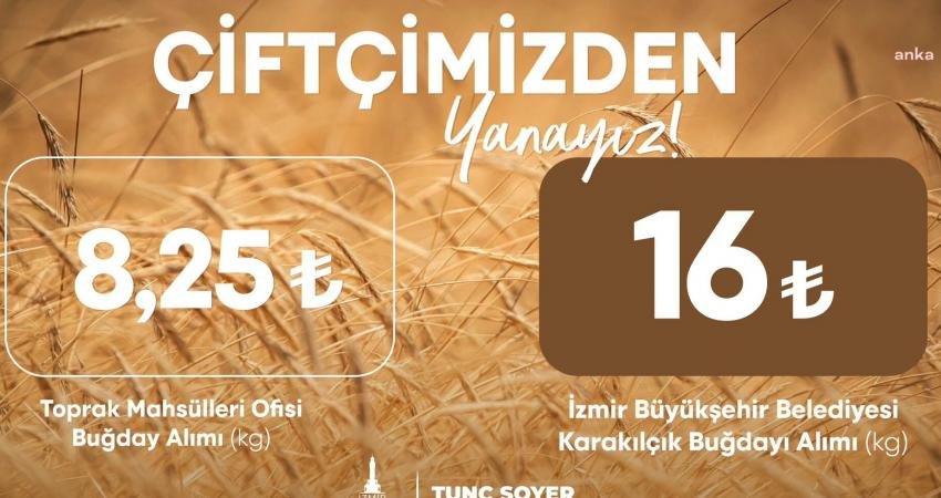 Başkan Soyer’den Çiftçilere Karakılçık Buğdayı İçin 16 Lira Fiyat Müjdesi İzmir Büyükşehir Belediye Başkanı Tunç Soyer, atalık tohumla üretim yapan