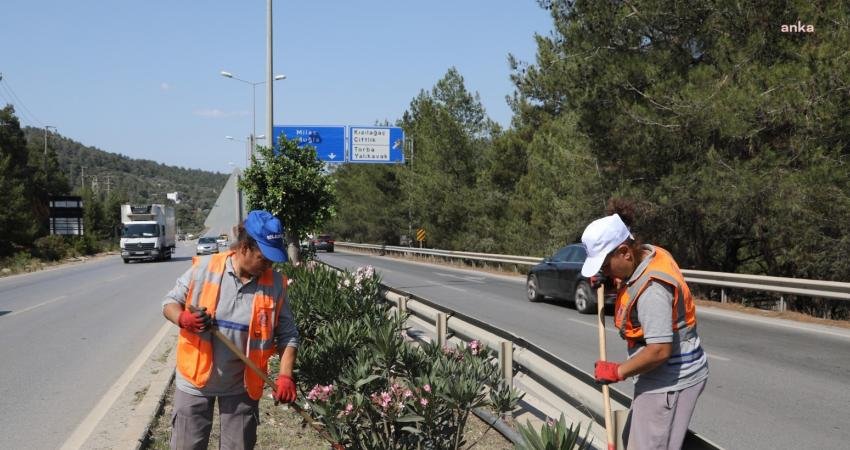 Bodrum Belediyesi Park ve Bahçeler Müdürlüğü, bayram hazırlıkları kapsamında yoğun bir