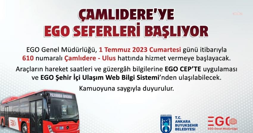 Ankara Büyükşehir Belediyesi (ABB), Çamlıdere’deki Özel Toplu Taşıma Araçları’nın (ÖTA)