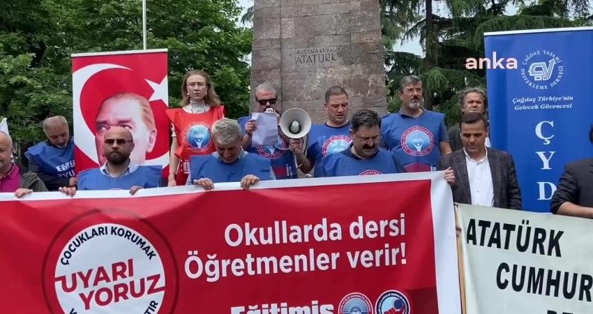 Eğitim-İş Trabzon Şube Başkanı Tamer Özlü, "Onca skandala rağmen dernek,