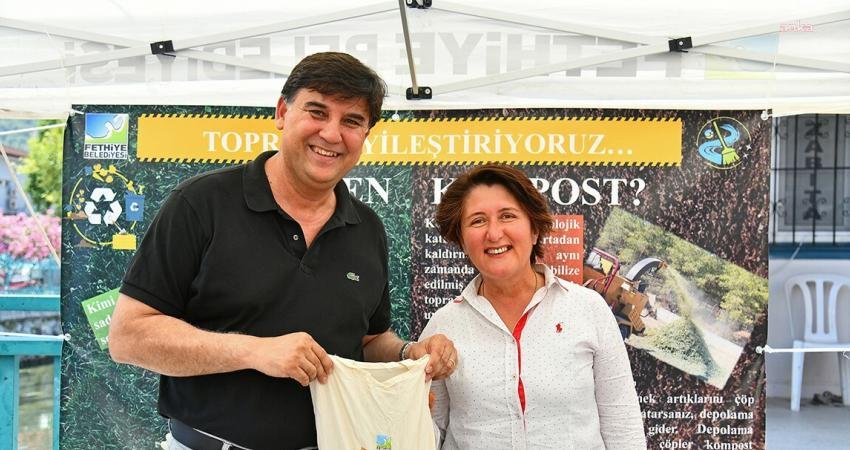 Fethiye Belediyesi tarafından ‘Toprağı İyileştiriyoruz Projesi’ kapsamında semt pazarlarından toplanan