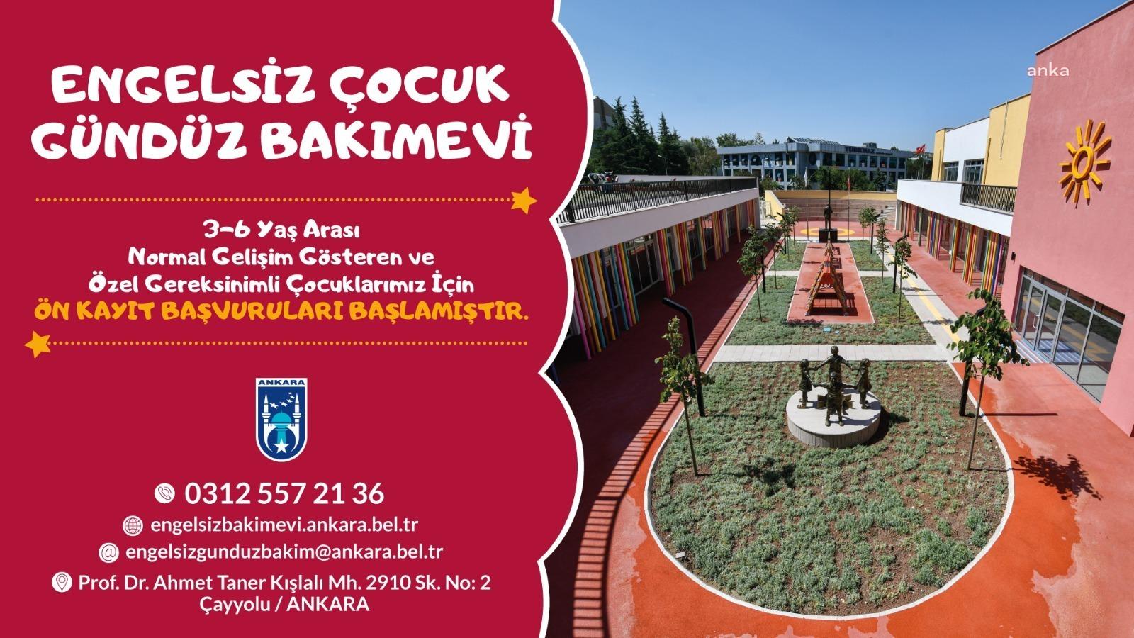 Ankara Büyükşehir Belediyesi'nin Çayyolu bölgesinde hizmete açtığı Engelsiz Çocuk Gündüz