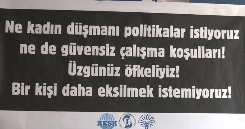 Sağlık emek ve meslek örgütleri, Ankara'da; Dr. Melek Bağçe’nin görevi