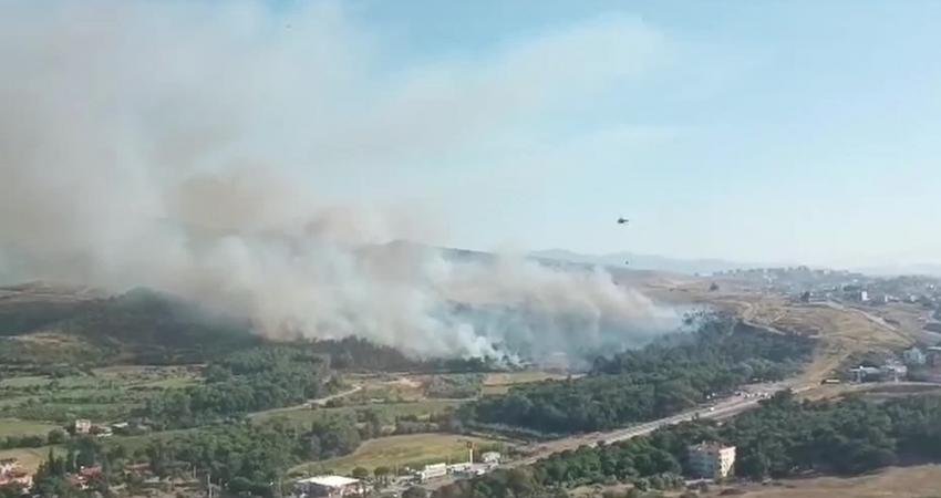 İzmir’in Menemen ilçesi Yahşelli Mahallesi’nde çıkan orman yangını kontrol altına