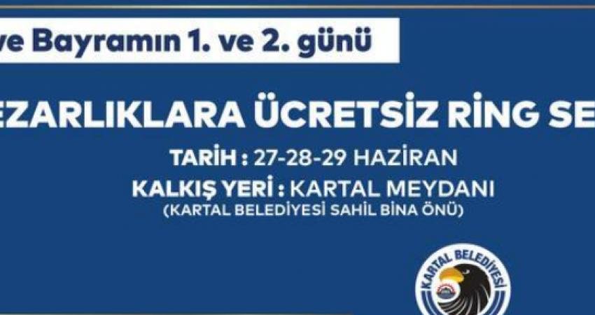 Kartal Belediyesi, Kurban Bayramı dolayısıyla mezarlıklara ücretsiz ulaşım hizmeti verecek.