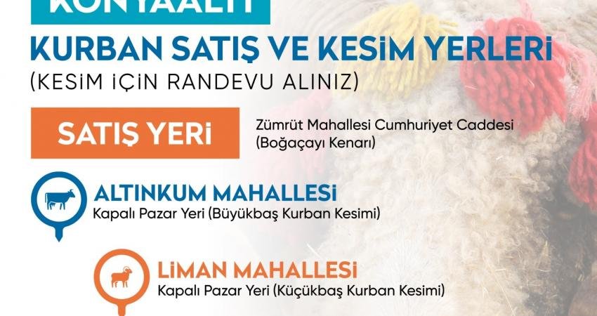 Konyaaltı Belediyesi, her Kurban Bayramı’nda olduğu gibi bu yıl da