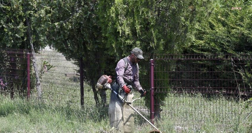 Kuşadası Belediyesi, turizm sezonunun başlamasıyla birlikte park ve yeşil alanlarda