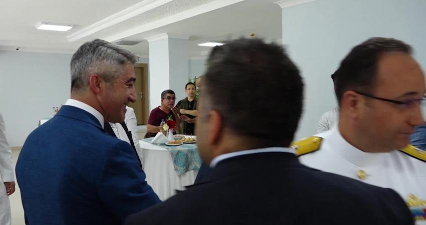 Marmaris protokolü, Öğretmenevi’nde düzenlenen bayramlaşma töreninde bir araya geldi.