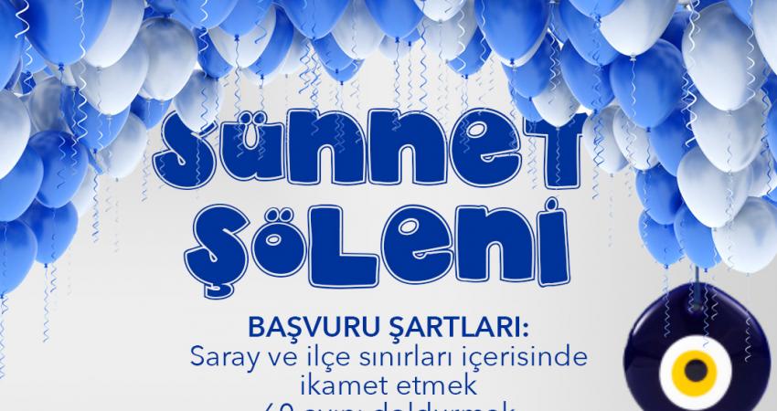 Saray Belediyesi’nin toplu sünnet şöleni için 23 Mayıs’ta başlayan kayıtlar,