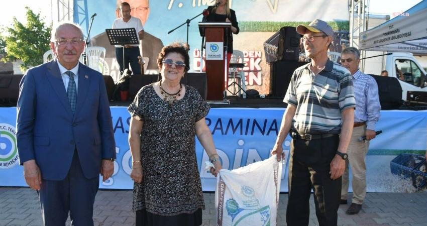 Tekirdağ Büyükşehir Belediyesi’nin bu yıl 7’ncisini düzenlediği ‘Hasat Bayramı’ coşkuyla