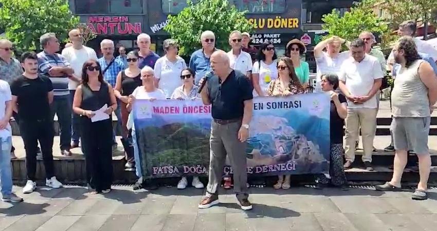 Ordu’nun Fatsa ilçesinde bir araya gelen Fatsa Doğa ve Çevre Derneği
