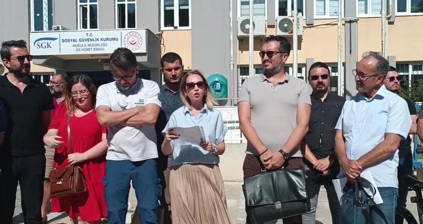 Muğla'da avukatlar, Akbelen Ormanı’nda kömür sahasının genişletilmesi için başlayan ağaç