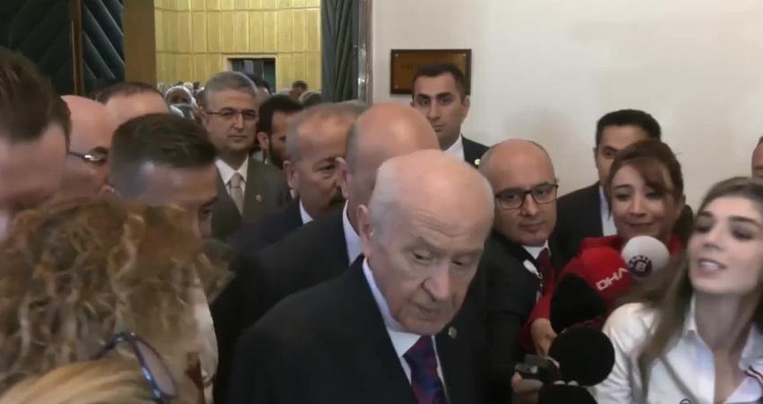 MHP Genel Başkanı Devlet Bahçeli, TBMM’de; “Bizim dileğimiz, tarihimizle her
