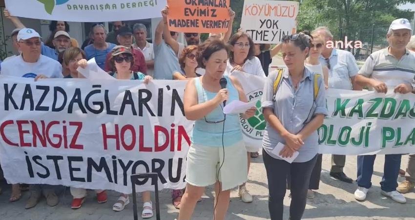 Çanakkale'nin Bayramiç ilçesinde Cengiz Holding'in Devlet Su işleri (DSİ) izni ile