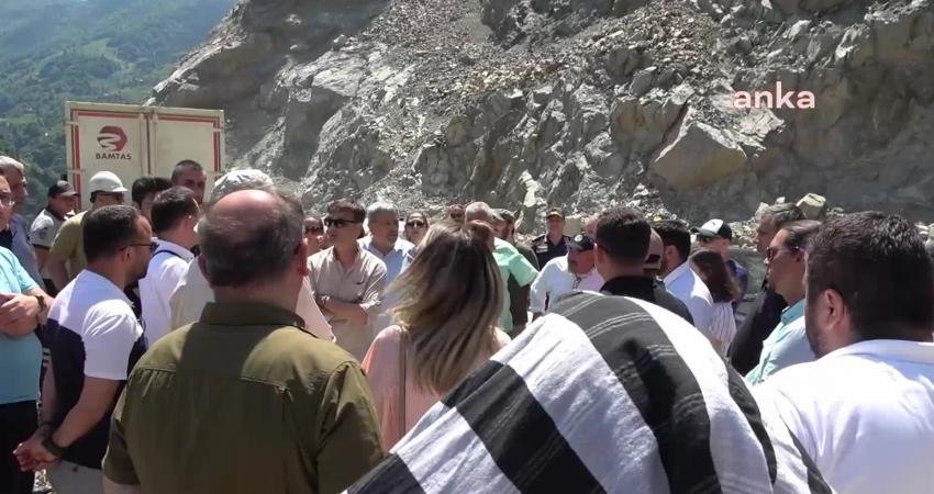 Cengiz İnşaat’ın Rize’nin Eskencidere Vadisi’ndeki taş ocağında, İkizdereli yurttaşların açtığı