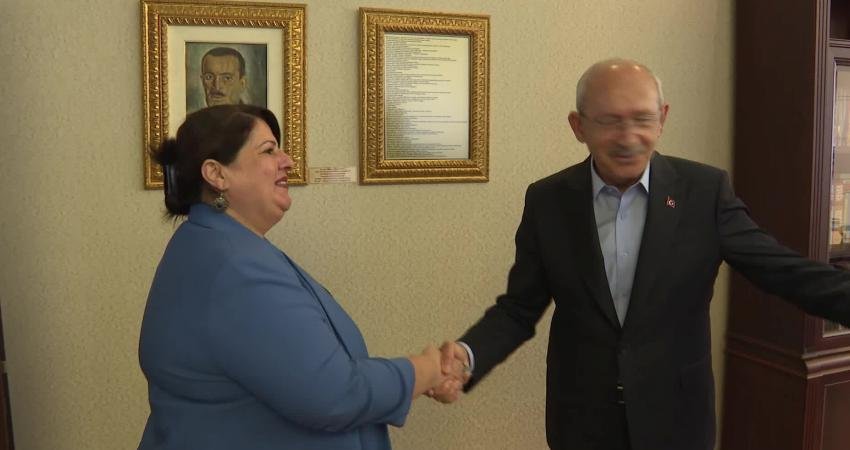 CHP Genel Başkanı Kemal Kılıçdaroğlu, KESK Eş Genel Başkanları Mehmet