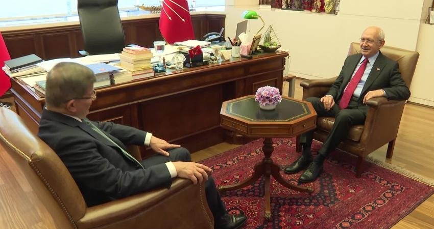 CHP Genel Başkanı Kemal Kılıçdaroğlu, Gelecek Partisi Genel Başkanı Ahmet