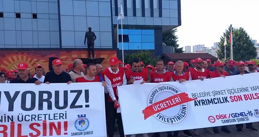 DİSK Genel-İş Sendikası Samsun Şubesi, sendikanın ülke genelinde 1 günlük