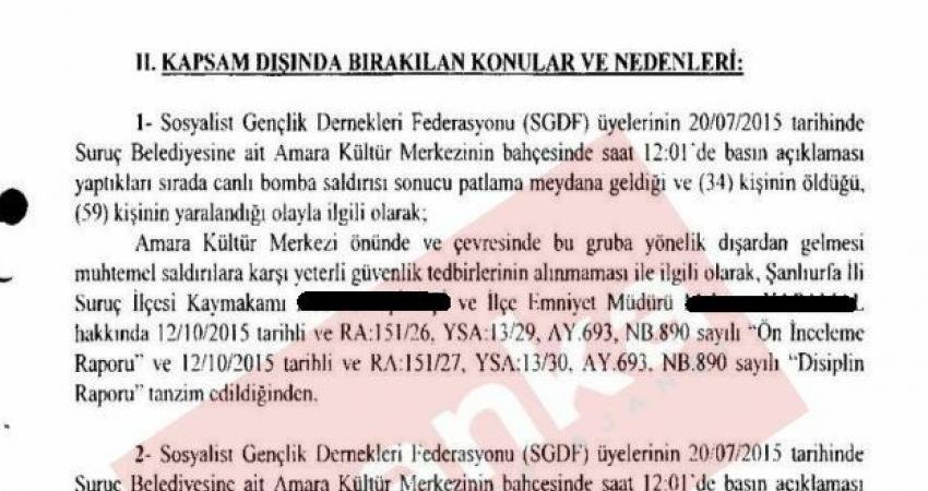 Terör örgütü IŞİD’in, Şanlıurfa’nın Suruç ilçesindeki canlı bomba saldırısı ile