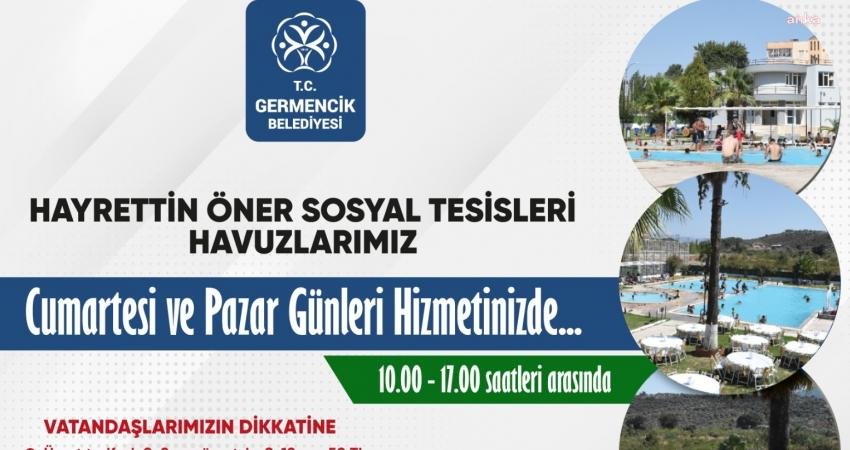 Germencik Belediyesi, Ortaklar Hayrettin Öner Sosyal Tesisleri Yüzme Havuzları hizmete