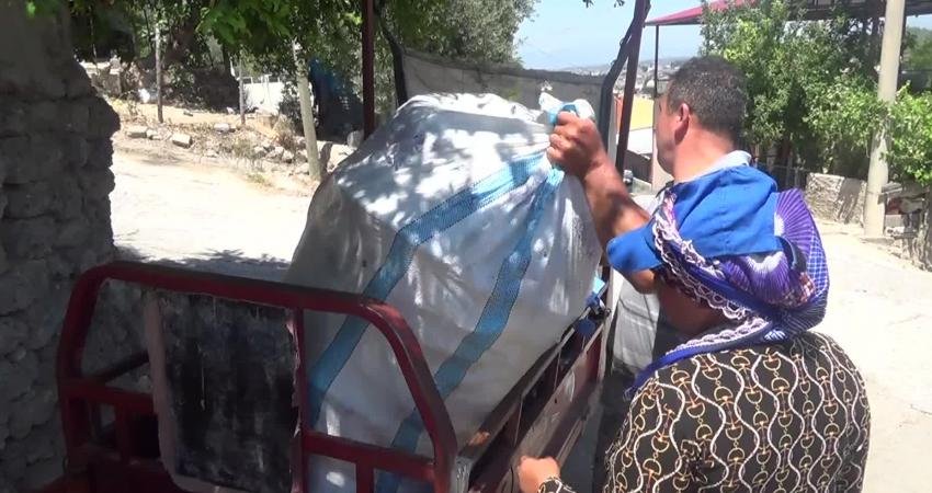 Osmaniye’nin Kadirli ilçesinde hurda toplayarak geçimini sağlayan karı-koca, ev sahipleriyle