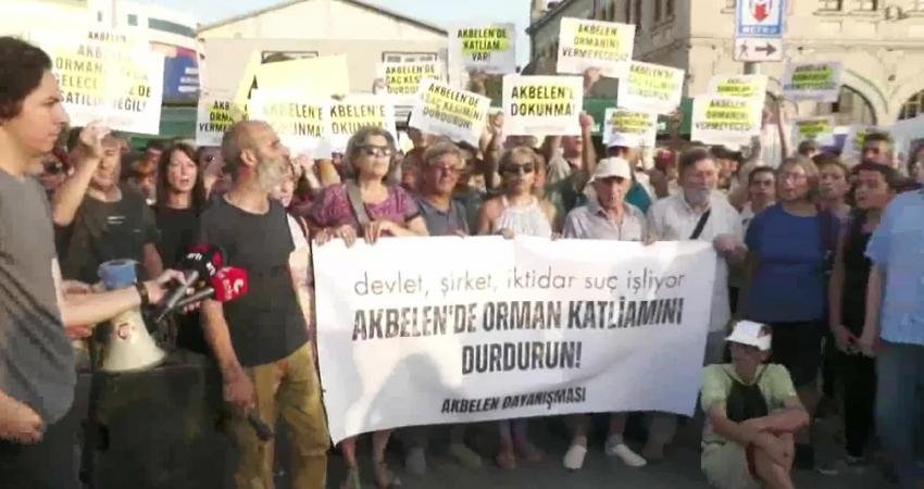 İstanbul’da çevreciler ve yaşam savunucuları, Muğla’nın Milas ilçesindeki Akbelen Ormanı’nda