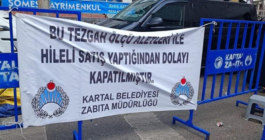 Kartal Belediyesi Zabıta Müdürlüğü ekipleri semt pazarlarında gerçekleştirdikleri yoğun denetimler