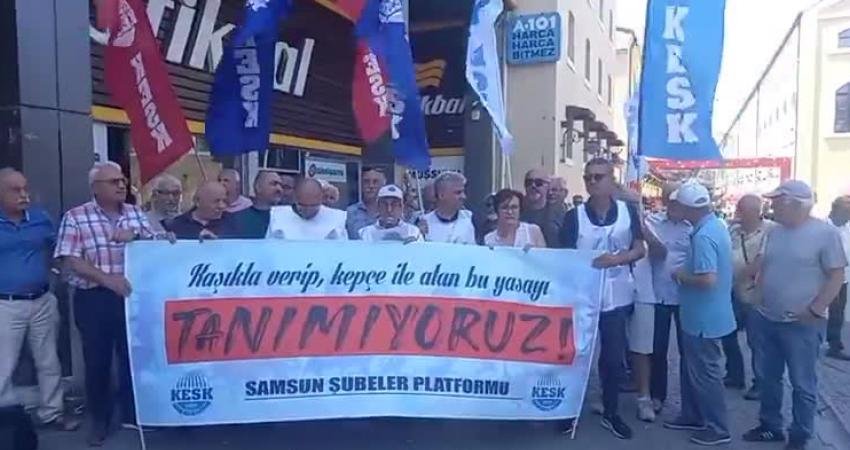 KESK Samsun Şubeler Platformu Dönem Sözcüsü Uğurcan Albak, "Torba yasadaki maaş