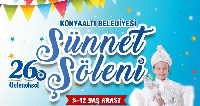 Konyaaltı’nda ‘Sünnet Şöleni’ Kayıtları Başladı Konyaaltı Belediyesi tarafından her yıl geleneksel olarak düzenlenen Sünnet Şöleni