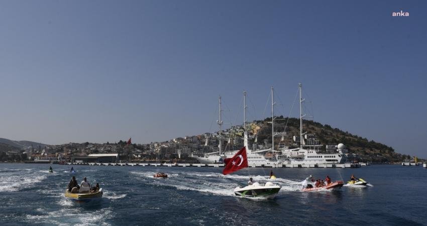 Kuşadası’nda Kurban Bayramı dolayısıyla ertelenen 1 Temmuz Denizcilik ve Kabotaj Bayramı düzenlenen