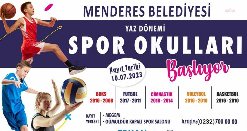 Menderes Belediyesi Spor Okulları için kayıt süreci başladı.  1