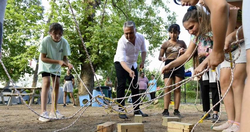 Antalya’da Muratpaşa Belediyesi’nin çocuklara özel düzenlediği doğa kampının 2’nci sezonu