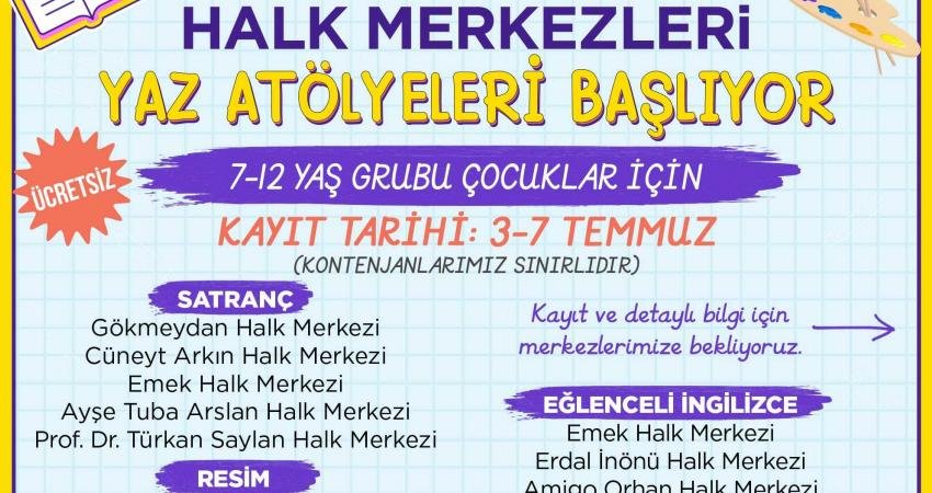 Odunpazarı Belediyesi, çocukların yaz tatilini verimli geçirmesi, eğlenirken de öğrenmeye